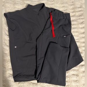 Figs Charcoal Small Rafaela/ MP scrunchie high waisted Yolas